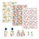 AHANDMAKER 3 Stile Frucht Transferpapier Keramik Abziehbilder Keramik Transfers Für Töpferkunst Buntes Frucht Ton Transferpapier Pottery Art Aufkleber Für Keramikglasur Achterbahn