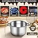 Artcome 304 Stainless Steel Double Boiler Set - 2.6QT Melting Bowl with Scale and Handle - 4.2QT Dual-Handle Pot - Stackable Water Bath Melting Pot Set for Butter, Chocolate, Wax, Sugar, Candle