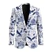 AQYAPTOIY Mens USA Flag Blazer Jacket Retro Eagle Blazer for Men 250th Anniversary Jacket Suit Sport Coat with One Button Suit Lapel Outfits for Independence Day Party Banquet