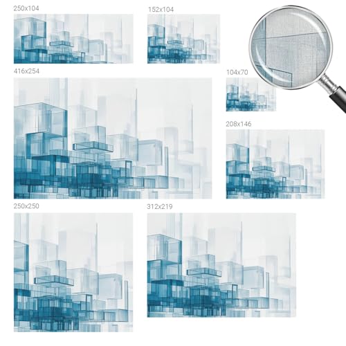 Murales decorativos para pasillo con cubos transparentes 6