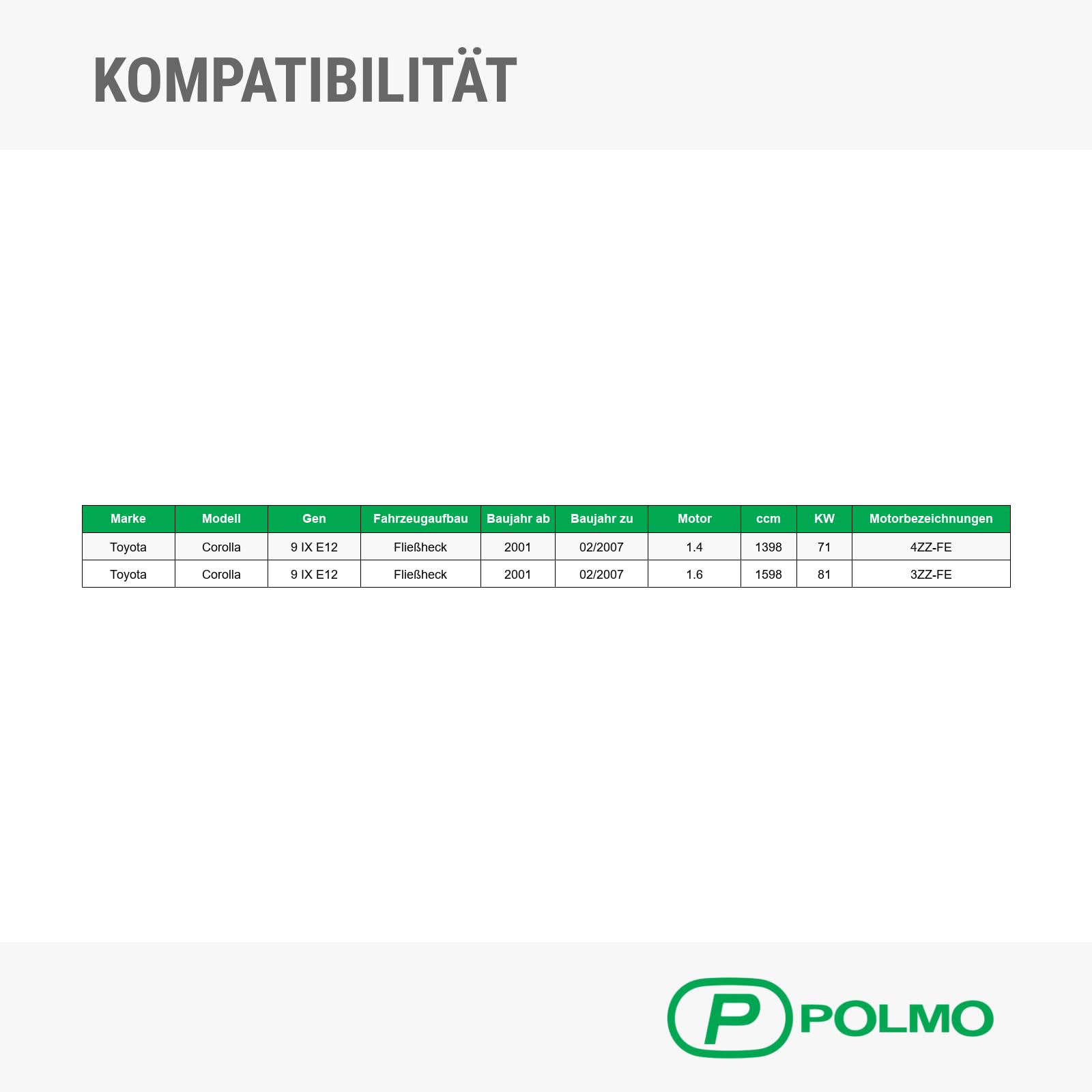 POLMOstrow Auspuff für Toyota Corolla 9 IX E12 2001-2007 | Mitteltopf und Endtopf, Motoren: 1.4 - 1.6, Fließheck