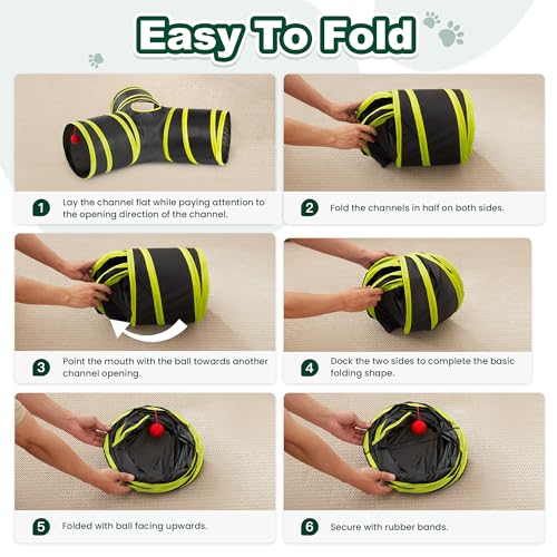 50% Off Love's Cabin 3-Way Cat Tunnel with Teaser Wand