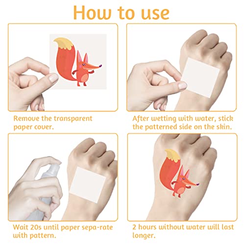 Tatoeage voor kinderen, 20 vellen dieren-tattoos, dieren-tattoos, tijdelijke tatoeages, zelfklevende tatoeages, kindertattoos, stickers voor safarifeestjes, kinderverjaardag, jongens en meisjes - Image 8