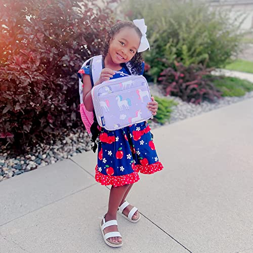 Wildkin Lunch Box Bag Bundle With 16 Ounce Reusable Water Bottle (Unicorn) #TOP5