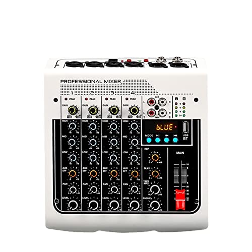 Mezclador de audio estéreo Mezclador de USB Live Stage KTV for Pc, mesa de sonido de 6 canales,...