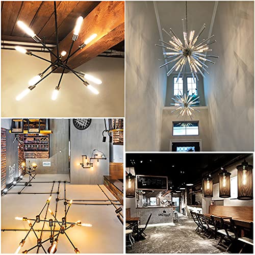 T10 Led Bulb,Dimmable 8W Led Tubular Bulbs, 75-100 Watt Incandescent Bulb Equivalent, 3000K Soft White, Clear Glass, E26 Base Lamp Bulb, For Cabinet Display Cabinet Etc,6 Pack. (Soft White) #TOP1