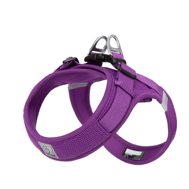WINHYEPET Truelove Step-in Dog Harness Soft Mesh Reflective Breathable Dog Harness, Easy Walk Harness with Safety Buckle for Extra Small and Small Dogs, Dog Harness TLH3013(Purple, M)