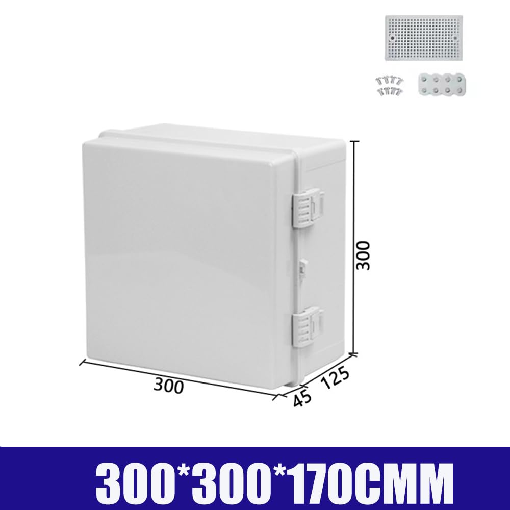 NEWFUN Boitier Electrique Etanche, Boite de Derivation Electrique IP66, Armoire de Commande Extérieure Avec Accessoires de Montage Mural (300 * 300 * 170)