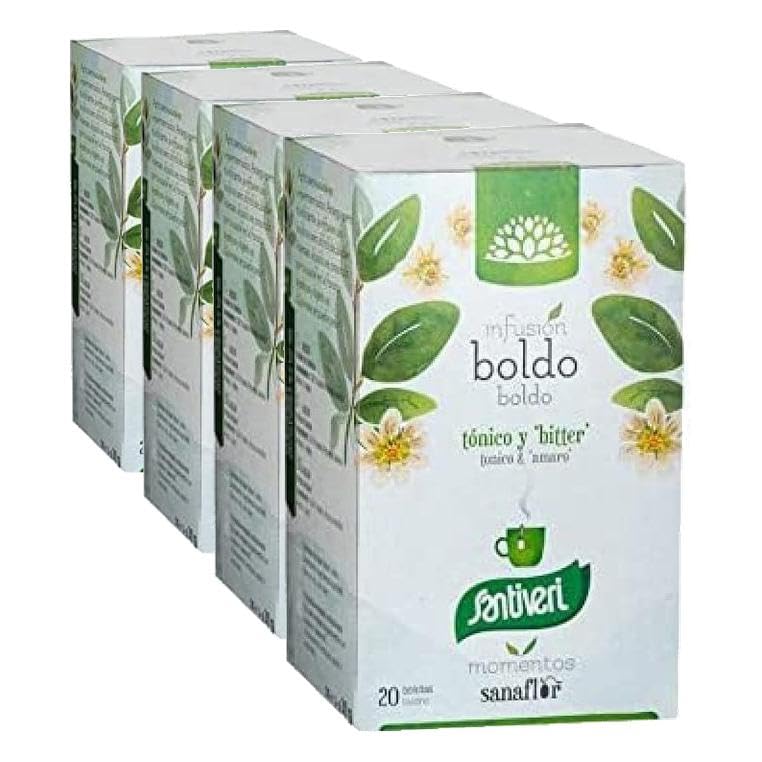 Santiveri - Sanaflor infusión de boldo - 20 bolsitas (Paquete de 4)