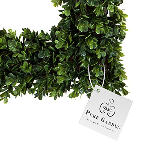 Pure Garden Boxwood, Artificial Wreath-16.5 Inches, 16.5X3, Green #TOP4