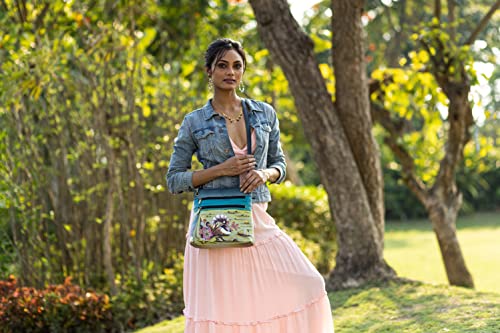 Anna by Anuschka Women’s Original Hand-Painted Leather Medium Shopper Crossbody3