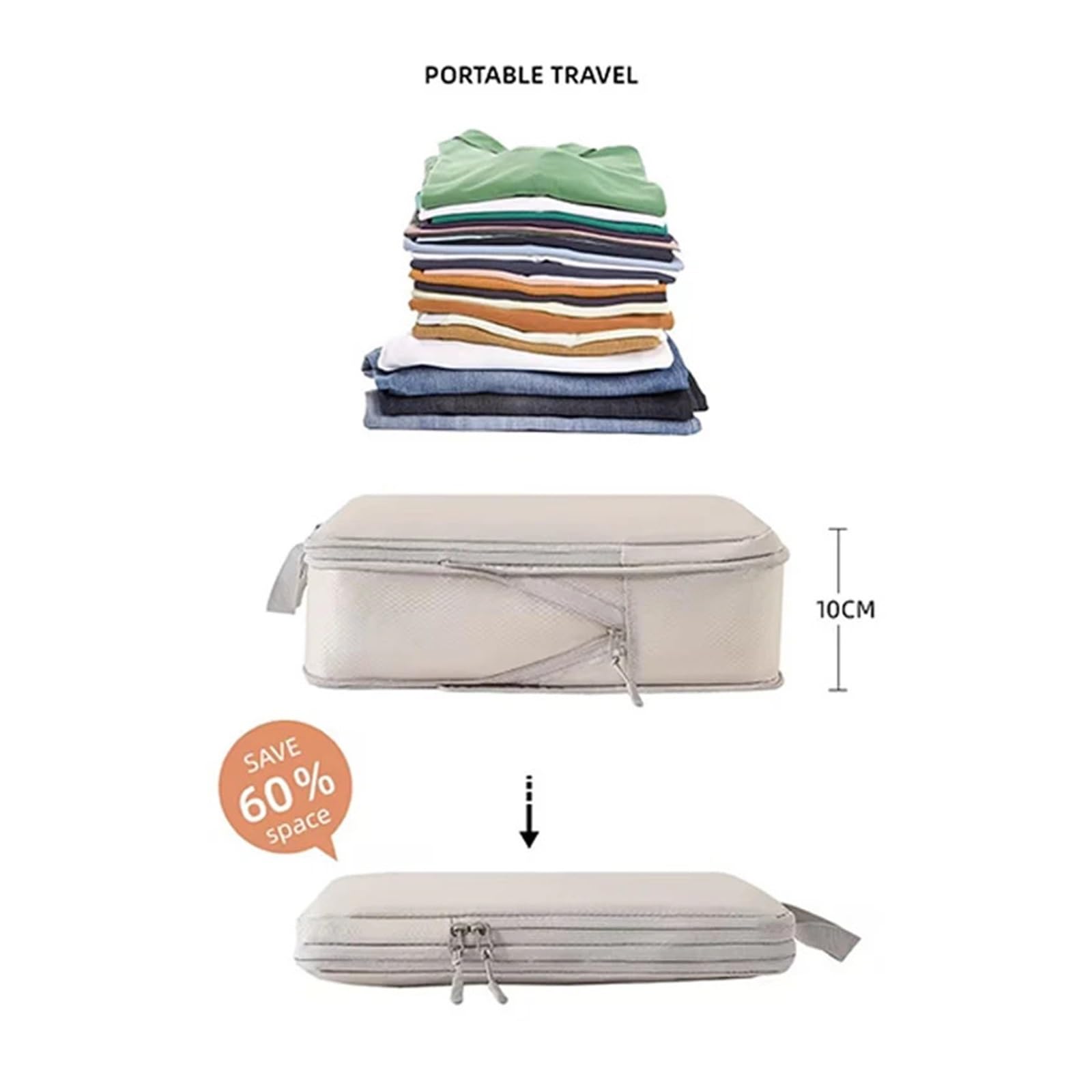Organizer Viaggio Set di cubi imballaggio a compressione, borsa impermeabile for organizzare indumenti, valigia da viaggio, organizer for biancheria intima(Green)