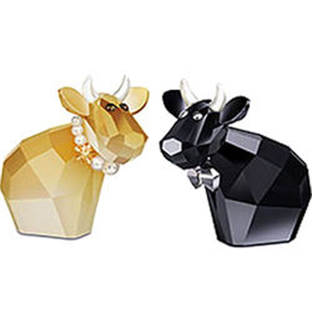 Swarovski Glamour Mos 1041284 Set of 2 Cow Figures 2.8 x 4.5 cm