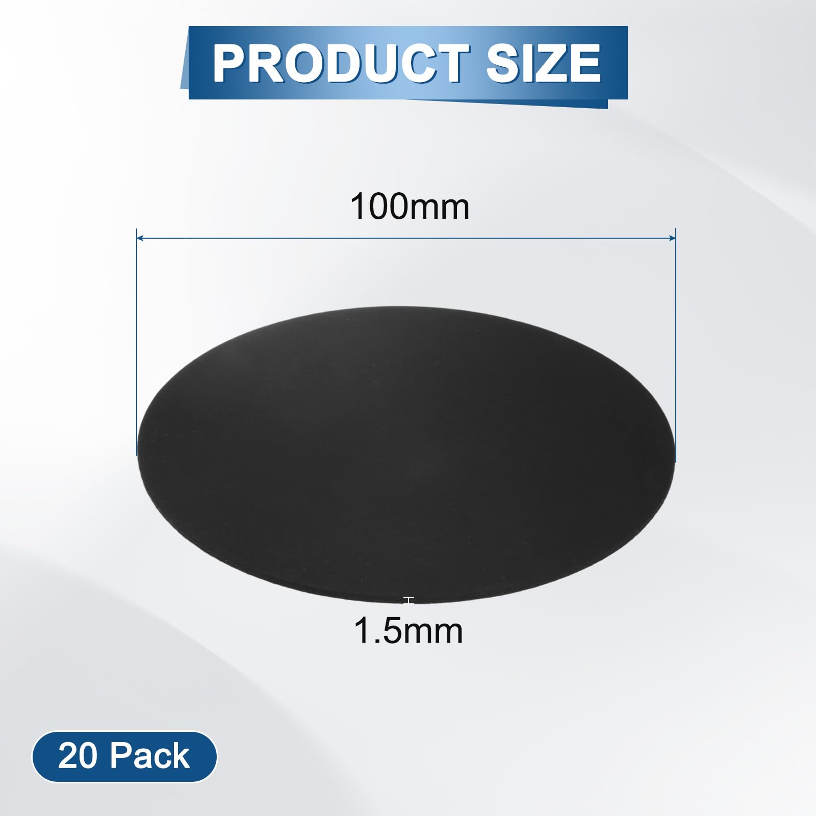 M METERXITY 20-Pack Rubber Solid Discs Washers - Image 3