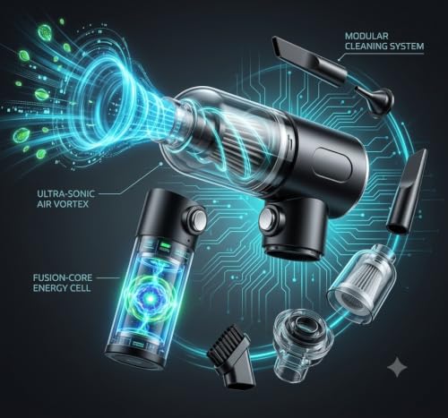Image of 3-in-1 Mini Cordless Vacuum Cleane | FAP HOMES 3-in-1 Portable Cordless Handheld Vacuum Cleaner