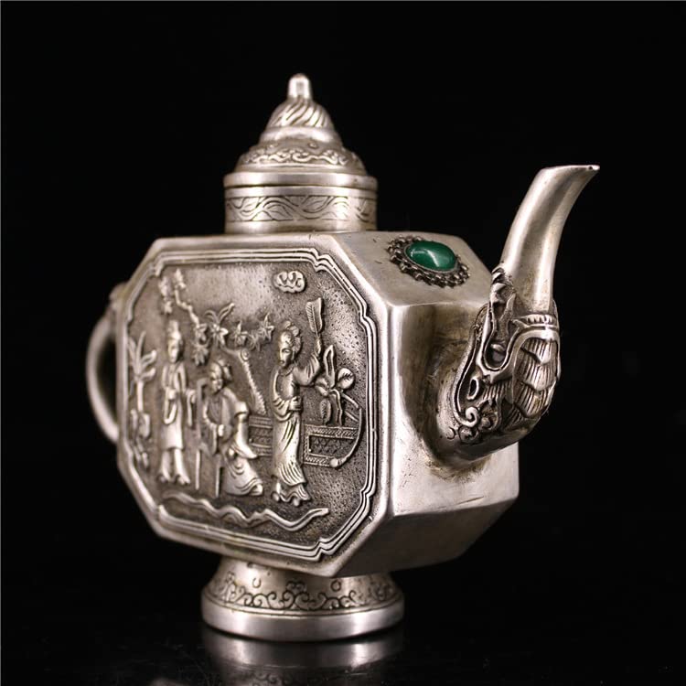 Amazon.co.jp: LAOJUNLU アンティーク 古い物 ホワイトカッパー 古銀