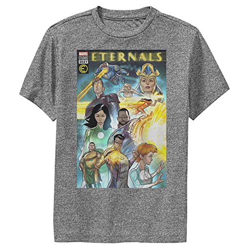 T-shirt Marvel Eternals garçon gris anthracite en maille technique taille S