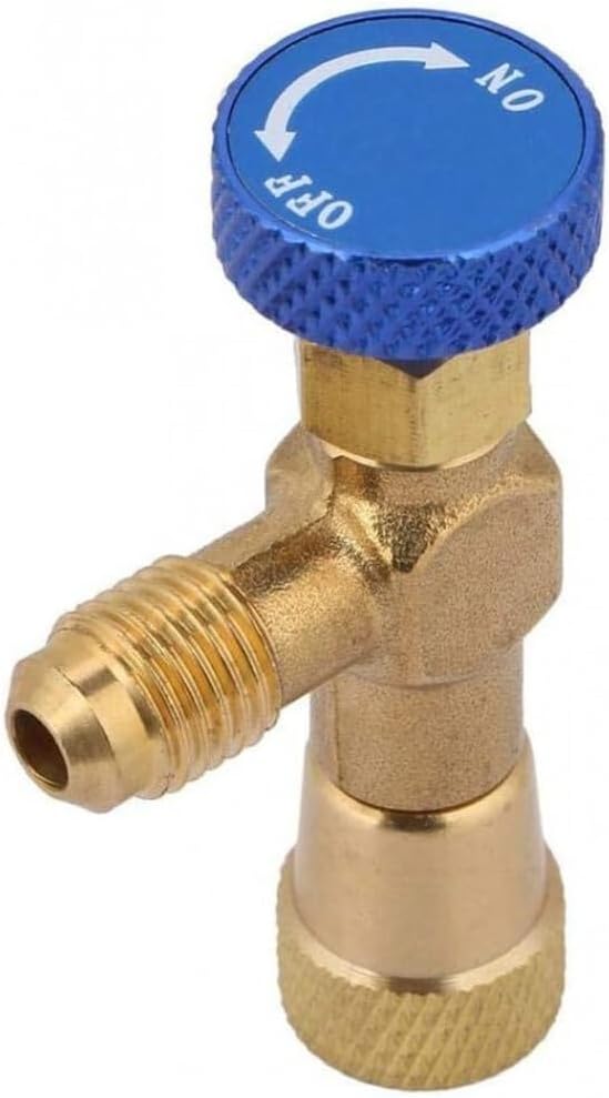Valvula Carga Botella Gas Refrigerante 1/4 H 5/16 M Aire Acondicionado