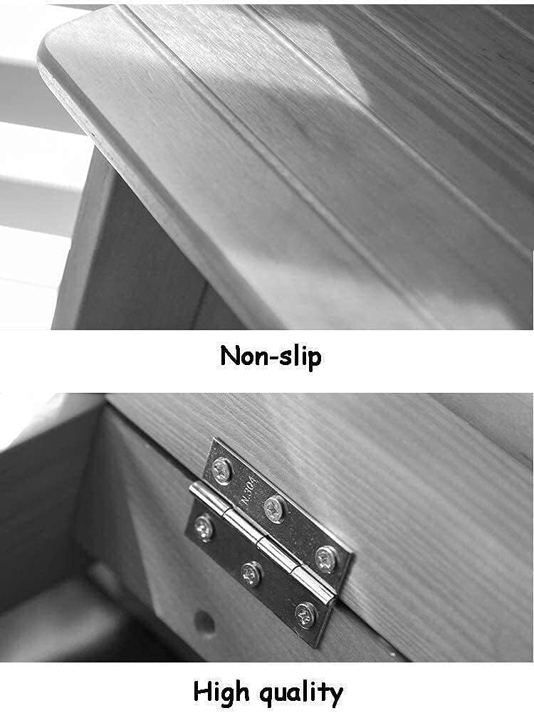 Step Stool Step Ladder Folding Stool / 3-Strip Ladder Wooden Stairs Sponge Stool Seat Extended. 150 Kg Step Stool/Gray