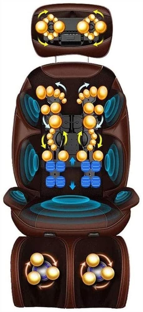 Back and Neck Massager with Heat Vibrating Massage Seat Cushion Electric Body Massager Helps Relieve Stress and Fatigue