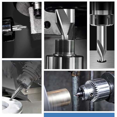 Image of Serplex 7 Pieces Center Drill Bits Set M2 High Speed Steel Center Drill Kit Lathe Tools with 60-Degree Angle for Lathe Metalworking and Precision Drilling in Size 1.0 1.5 2.0 2.5 3.0 4.0 5.0