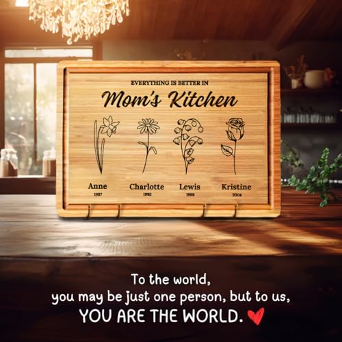Tabla de cortar rectangular personalizada marrón de bambú miniatura 4