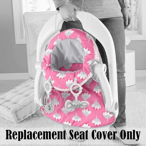 Image of Replacement Part for Fisher-Price Sit-Me-Up Floor Seat - GBL23 ~ Replacement Seat Cover in Pink and White