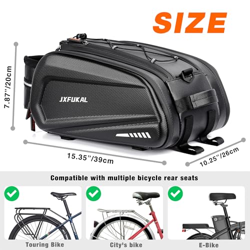 JXFUKAL 17L Hard Shell Rack Bag