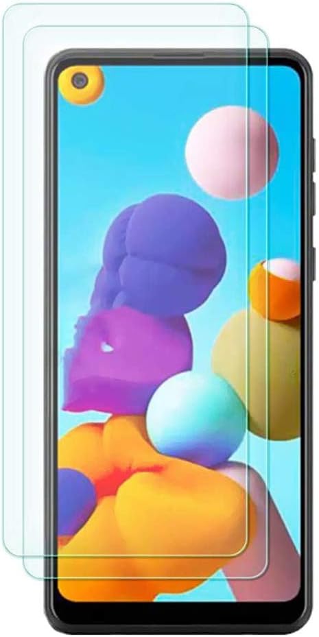 【2 Pack】 for Samsung Galaxy A21 Glass Screen Protector - 9H Hardness Anti Scratch High Clear Tempered Glass Screen Protector for Samsung Galaxy A21