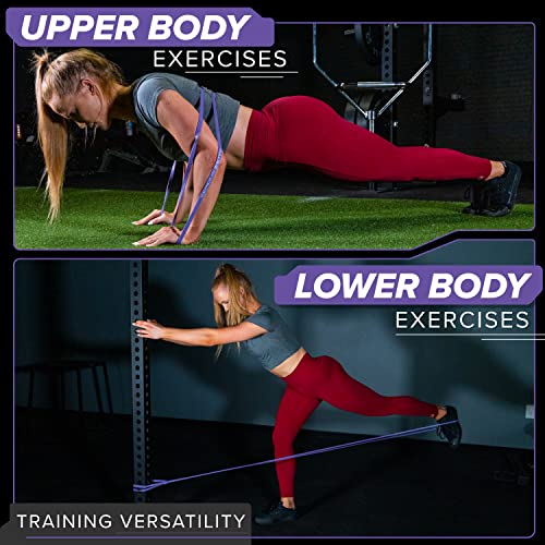 Serious Steel Fitness Assisted 41" Pull-Up Band, Resistance & Stretch Band, Powerlifting Band & Pull-Up Assist Loop Band (#1 Purple - Single Band) #TOP2