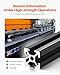 VEVOR 4PCS 47.2 in (1200mm) T Slot 2020 Aluminum Extrusion Profile, European Standard Anodized Linear Rail, High-Strength Extruded Aluminum Rail for 3D Printer, CNC Machine DIY, Laser Engraving, Black
