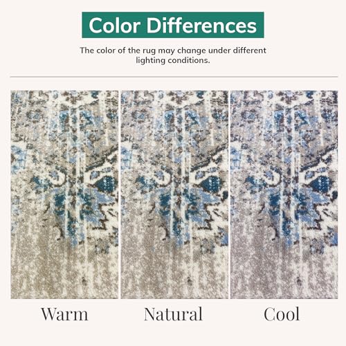 4620 distressed cream tapete 2'x3'4" rectangular miniatura 6