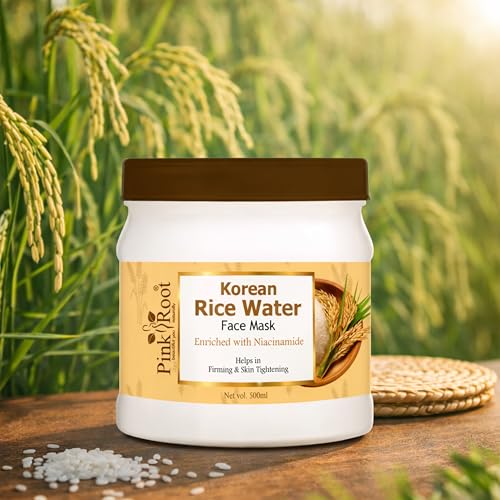 Image of Pink Root Rice Water Face Mask (500ml) Natural Glow-Boosting Formula for Bright, Smooth, Hydrated, and Even-Toned Radiant Skin
