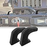 JWWY Bumper Tow Hook Covers Tow Trailer Hitch Receiver Cover Towing Hitch Rubber Sleeve Protector Cover Trim Fit for 2007-2025+Jeep Wrangler JL Gladiator JT 4XE JK Exterior Accessories 2pcs Balck