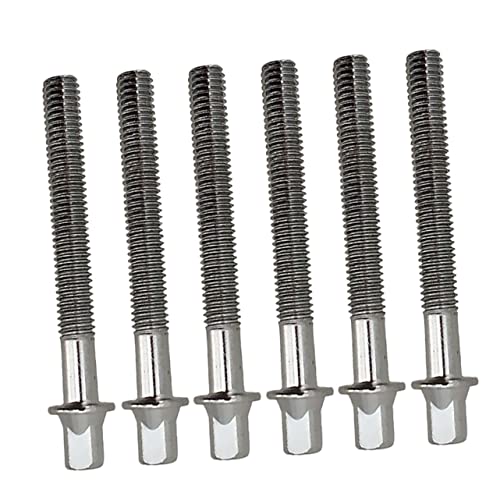 Yardwe 6Pcs Durable Metal Drum Fastener Screws with Washers for Snare Drum Lugs Lightweight Replacement Parts for Drum Kits Silver Finish