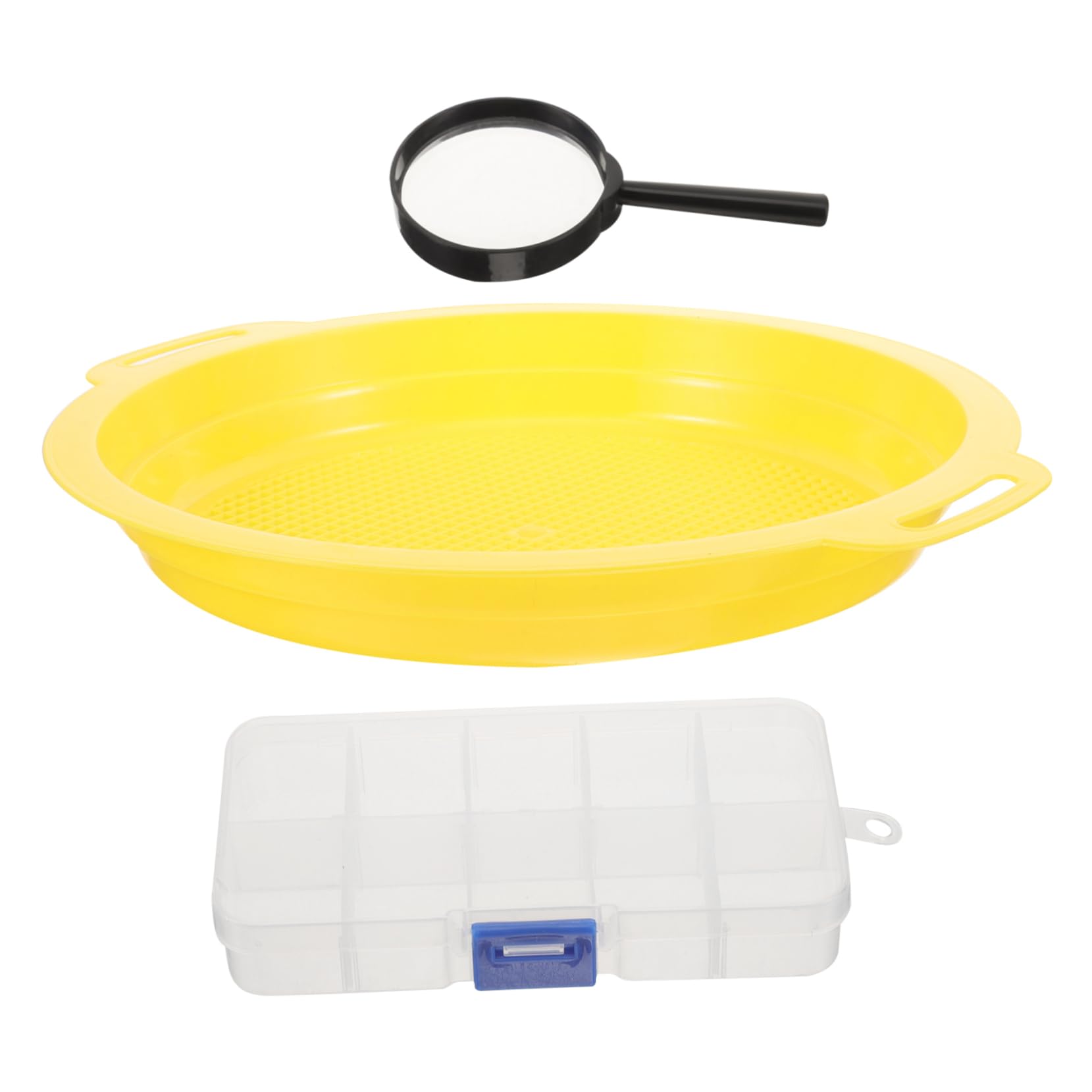 BCOATH Gold Panning Kit Mesh Sifting Pan Gold Prospecting Tools Portable Sieve Pan for Mining Durable Plastic Easy to Clean