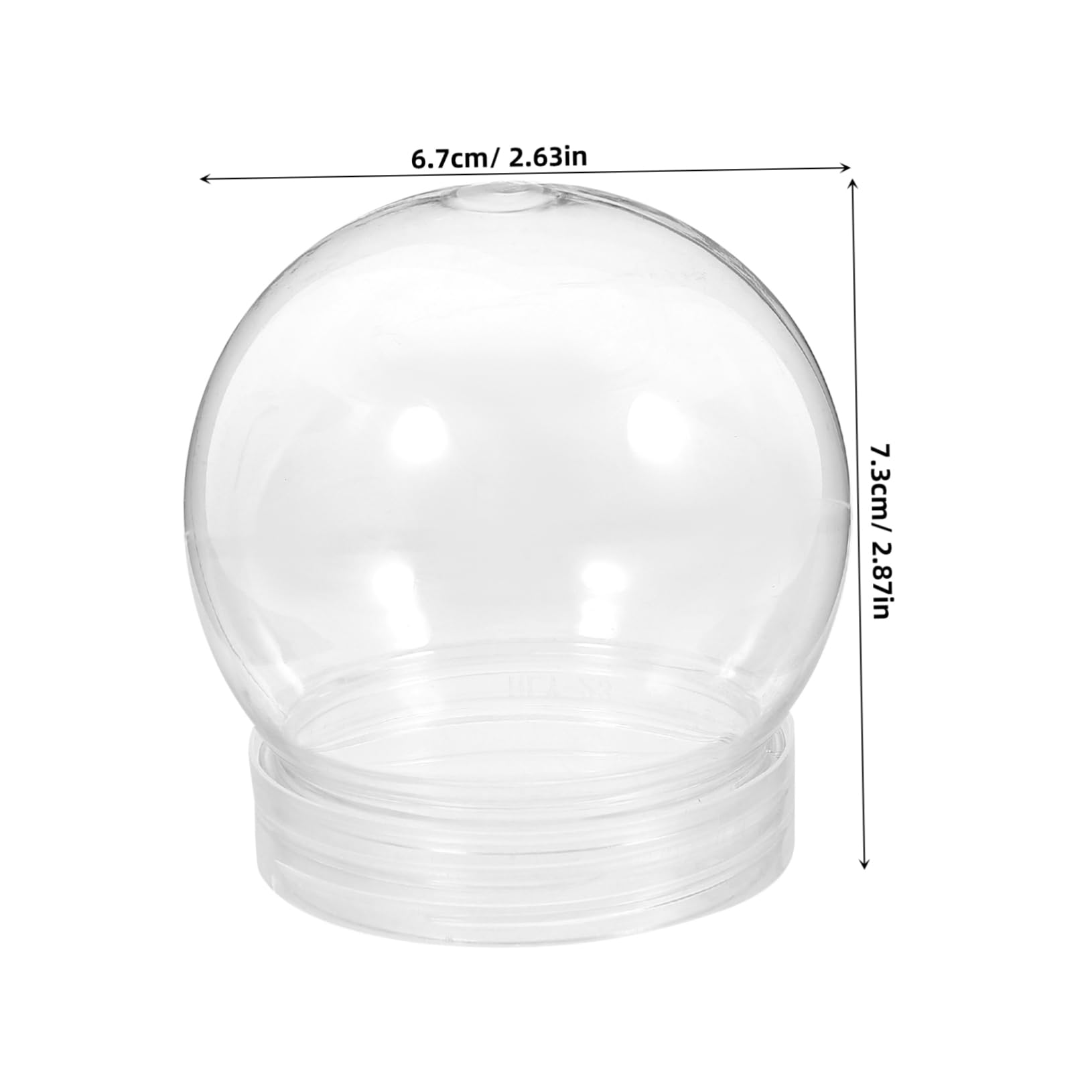 Boules à Neige Soi-même Transparentes 150ml Plastique Léger Solide Accessoires DIY Loisirs Créatifs Décoration Noël 24 Pièces