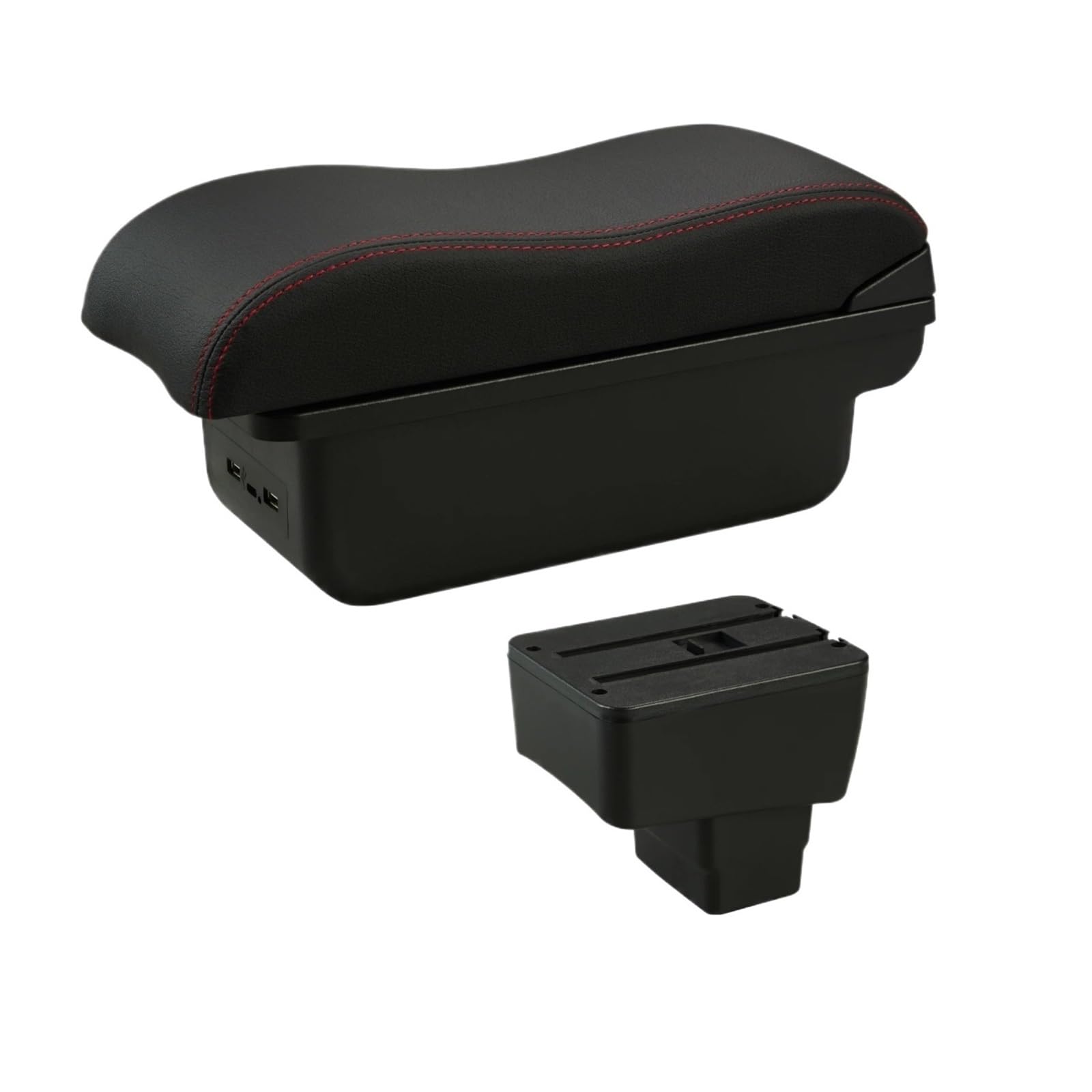 Umdjju C1 Red Line Usb For Mazda For Cx-3 Armrest Box Retrofit Car Auto Storage Dedicated Accessories Car Centre Console Armrest Box(C1 Red Line Usb)