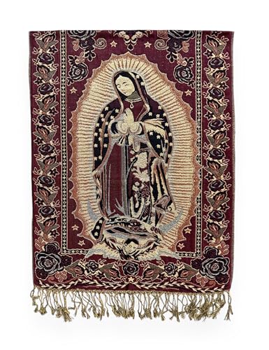 Our Lady of Guadalupe Virgin Mary Shawl Scarf Wrap Stole Light Blanket Rebozo Catholic Christian Accessory Blessed Mother