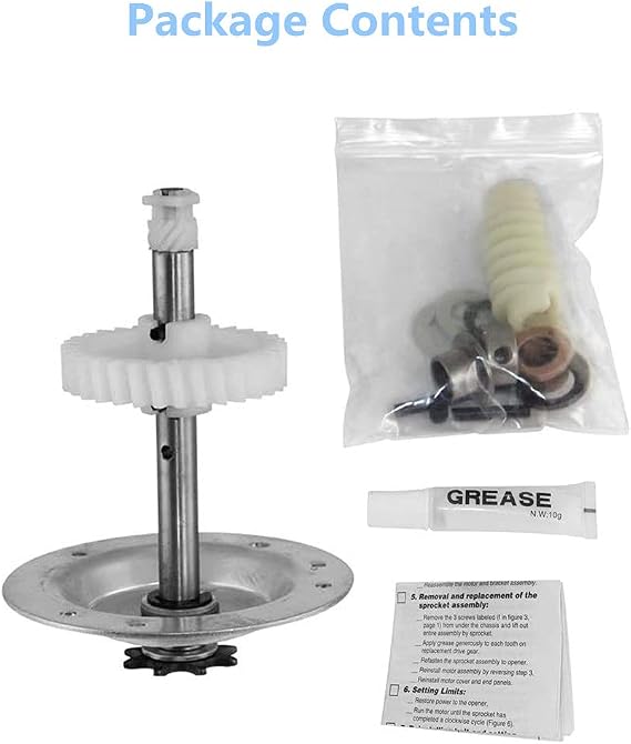 Liftmaster 41c4220a Replacement Gear and Sprocket Kit Fits Chamberlain, Sears, Craftsman 1/3 and 1/2 HP Models (Drive Gear and Sprocket Kit)