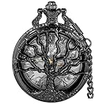 Pocket Watch Hollow Tree of Life Design Roman Numerals Customizable Quartz Pocket Watch with Chain Birthday Gifts