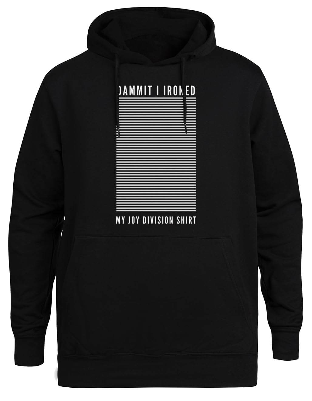 Cholera, Wyprasowałem Mój Joy Division Unisex Czarna Bluza Ekologiczna z Kapturem Unisex Black Hoodie Eco-Friendly Hooded Jacket