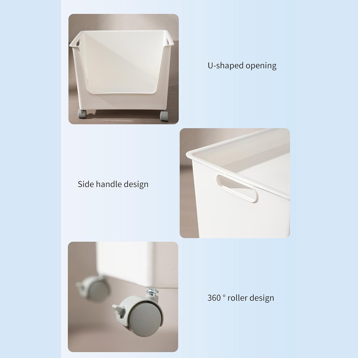 Rollable Organizers Box Multipurpose Wheeled Storage Box For Organizing Home School Essential