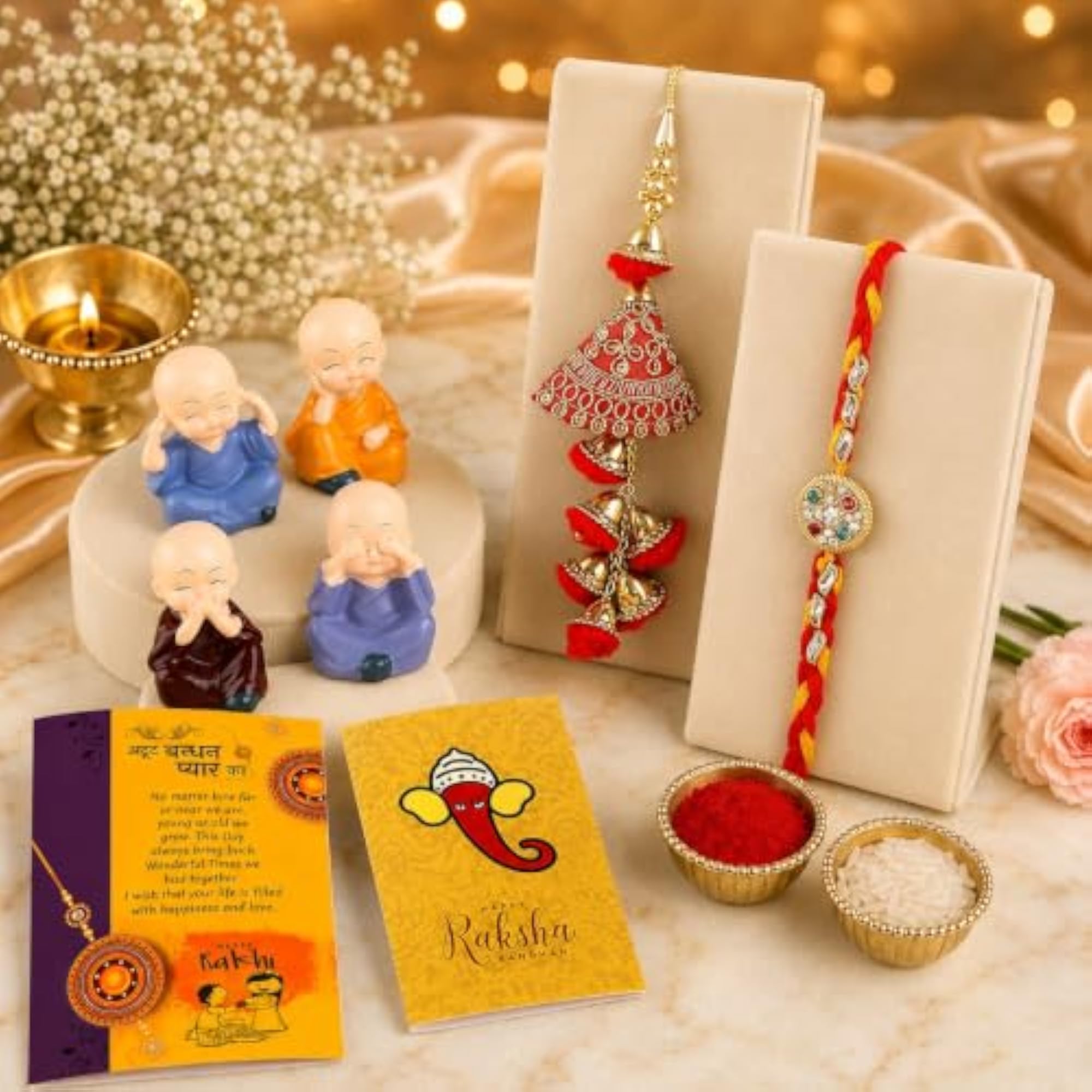 Rakhi Brother and Bhabhi Gift Combo Set