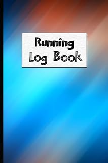 Running Log Book: Abstract Blue, Orange, and Black Notebook Runners Diary, Training, Track Distance, Route, Time, Speed, Weather, Calories, Breathing & Heart Rate