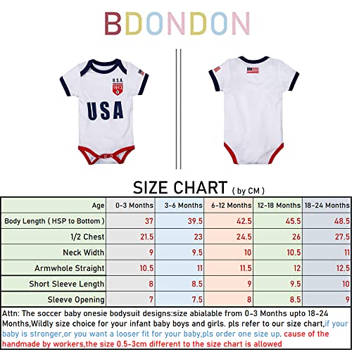 Bdondon Soccer Onesie Bodysuit Us And Italia Newborn Baby Boys Girls 2 Pack Short Sleeve Romper Infant Unique Socce Unisex Baby Cotton Creeper Set (Us And Italia, 12-18 Months) #TOP5