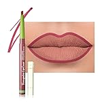 evpct Plum Red Triangle Lip Liner Pencil Stick for Women, Retractable Lips Liner Pen Triangle Tip for Sculpting & Filling & Plumping, Longwear Lipliners Pencil, Vegan Cruelty Free Lip Filler Plumper