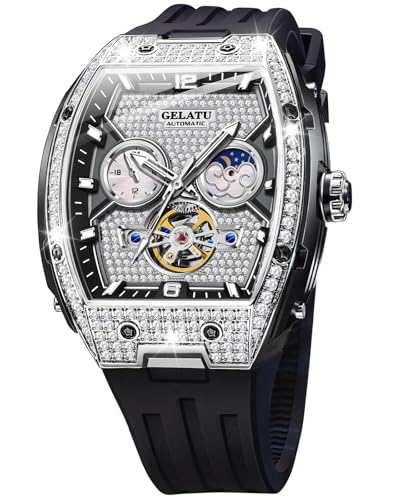 Image of OLEVS Womens Automatic Watch Diamond Luxury Date Ladies Dress Classic Self Winding Wrist Watches