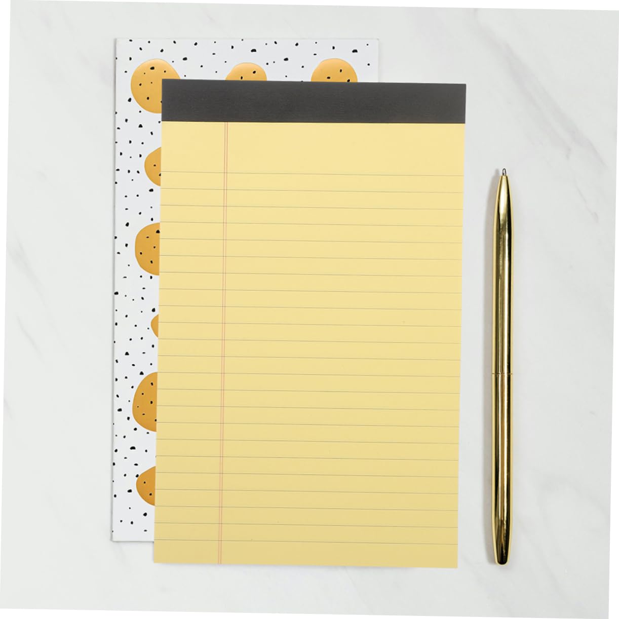 DOITOOL Lot de 12 Blocs-notes Lignés, Papier Jaune, 50 Feuilles par Bloc, Pages Détachables, Format Portable pour Bureau et École