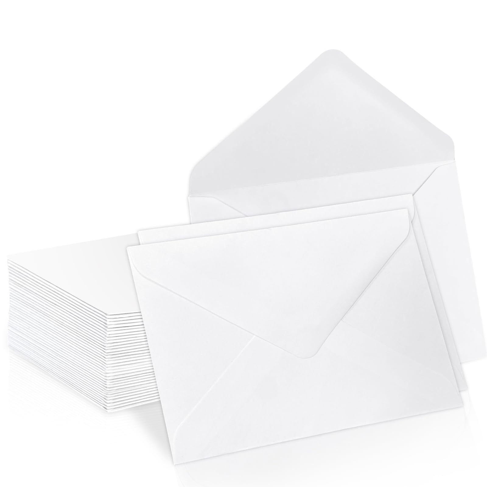 Senbaler 25 Piezas Sobres Papel Kraft DIN C6,Sobres Pequeños para Invitaciones de Boda,Cumpleaños,Regalo,Sobres de Colores,16.2×11.4cm, Blanco